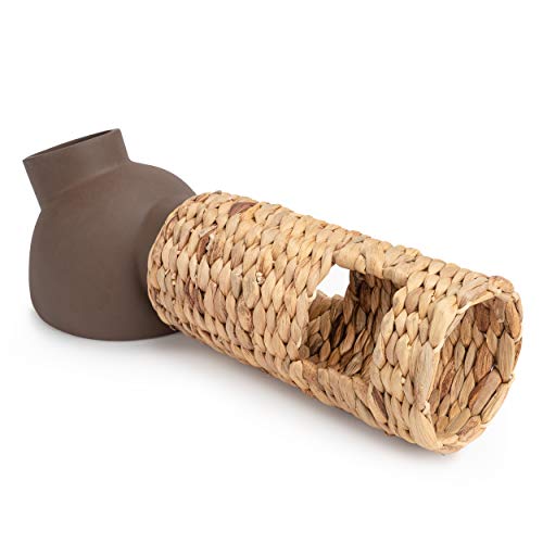 Niteangel Creative & Composable Hamster Tunnel: Edible Water Hyacinth & DIY | Mimic Wild Underground Habitat & Build Unique Burrow as Hideout for Small Sized Animals Like Hamsters Mouse Gerbils Mice - size: SHLD
