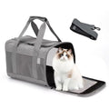 Pet Carrier Bag for Cats,Cat Soft-Sided Carriers Collapsible Ventilated Breathable Puppy Carrier for Small Dogs Airline Approved Kitty Carrier for Small Medium Cat Puppy Under to 12 Lb(Grey) - color: 【Gray】