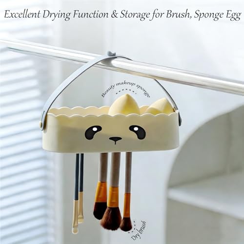 Makeup Brush Cleaner Mat Upgraded 4 in 1 Silicone Makeup Brush Cleaner Bowl Cosmetic Brushes Cleaning Tool Organizer for Storage and Air Drying (Purple)