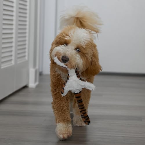 SPOT Skinneeez Jungle Cat 14 Inch Stuffing-Free Plush Squeaky Dog Toy – Soft Interactive Chew Toy for Small and Medium Dogs – Mess-Free Play for Light & Moderate Chewers - style: Mini Jungle Cat