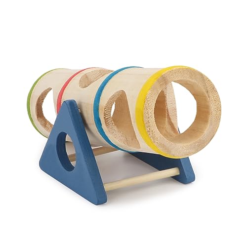 Hamster Wooden Seesaw Tunnel Toy Funny Gym Playground Exercise House for Dwarf Hamster Small Pets (Seesaw Tunnel)