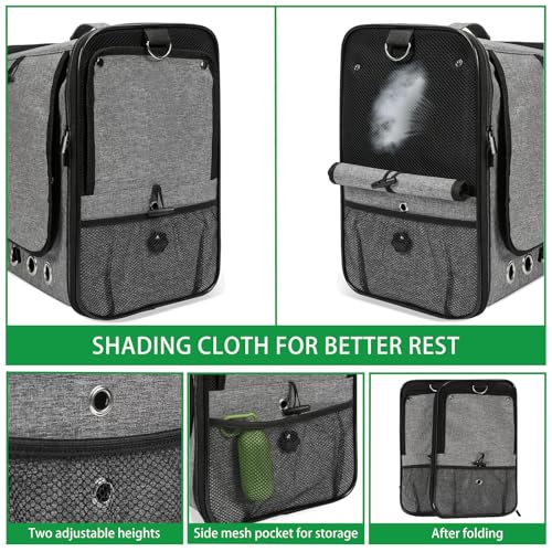 Bird Carrier Bag Bird Travel Cage with Stand, Lightweight Backpack for Parrot, Large Portable Bird Travel Bag, Pet Transparent Breathable Travel Cage