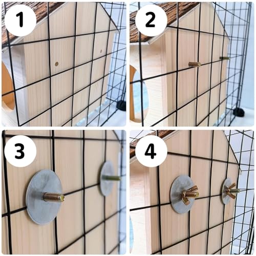Hamiledyi Ex-Large Hamster Wooden House Natural Syrian Hamster Handcrafted Hideout Hut for Rat Mice Mouse Hedgehog Sugar Gliders