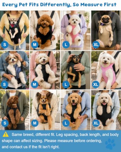 Mosago Dog Backpack Carrier with Thick Padded Bottom Support, Legs-Out Puppy Chest Carrier for Small Dogs 2.5–4 lbs, Adjustable Pet Front Carrier for Walking, Hiking, Camping, and Traveling | Legs-Out Puppy Chest Carrier for Small Dogs, Adjustable Pet Fro