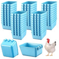50 Pcs Cage Cups Chicken Feeder Cups 16 oz Hanging Bird Food Water Bowl Bunny Cage Feeding Dish for Pet Parrot Rooster Parakeet Poultry Pigeon(Sky Blue) - color: Sky Blue