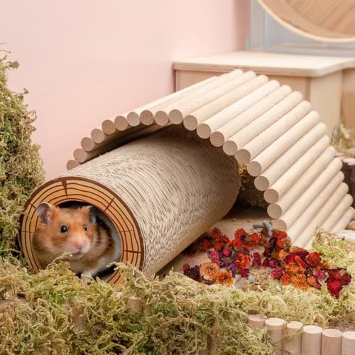 DZWLKJ Natural Flower & Herb for Hamster Bedding, 7oz Soft Green Herbs Hamster Forage for Habitat Decor, Guinea Pig Bedding Odor Control for Bunny, Rabbit, Gerbil, Mouse or Other Small Animal