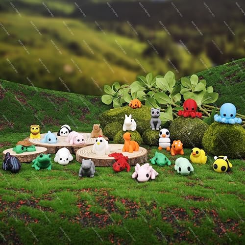 25 pcs 3D Printed Animal Figurines, Mini Articulated Animal Figurines Toys | Party Favors, Pocket Fidget Toys, Goodie Bag Stuffers, Exchange Gifts, Desk Pets, Classroom Rewards for Kids, Birthday Gifts - style: Animal 25 pc