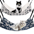 Admaison Cat Hammock for Cage Hanging Reversible 2Pack,Pet Hammock Bed Adjustable,Soft Sleeping Hammock for Cats,Ferret,Puppy,Rabbits,Small Animals (L, CAT) - size: L