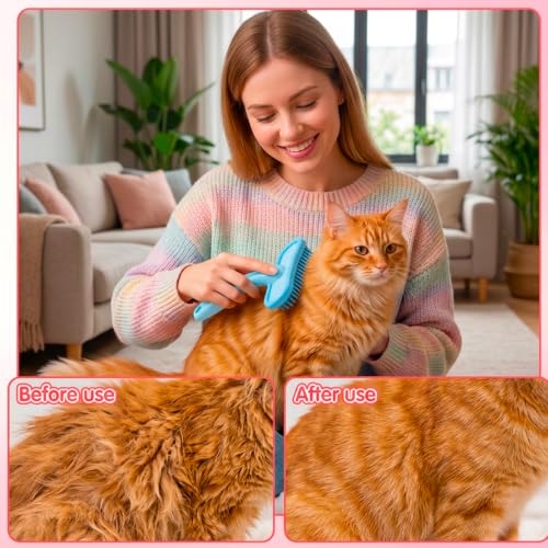 3PCS Bunny Brush Set, Silicone Pet Brush for Grooming, Rabbit Brush For Shedding Grooming, Hair Buster Comb for Small Animals, 2PCS Soft Silicone Brushes and 1PCS Nail Clipper Set for Gentle Pet Care