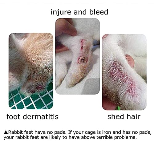 Hamiledyi Rabbit Cage Mats 6 Pcs Rabbit Resting Mat for Wire Floor Cages Plastic Bunny Feet Pad Playpen Feet Mats Floor Feet Pads for Rabbits Bunnies Chinchillas Guinea Pigs and Other Small Animals