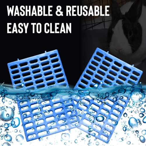 Saguaro Acres Rabbit Cage Resting Mat - Pack of 6 (Blue) - color: Blue