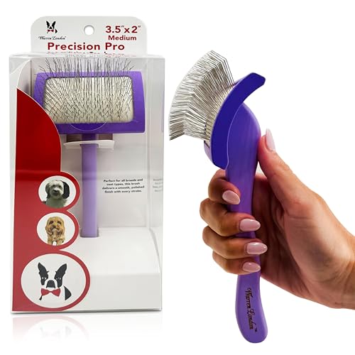 Warren London Precision Pro Medium Slicker Brush for Dogs & Long Coats - style: Precision Pro Medium