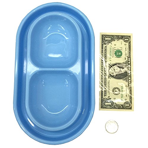 Cat Kitten Dish Dog Puppy Feeder Pet Bowl 3 Colors New Light Blue | Ant Proof Cat Food Bowl, No Spill Dish, Outdoor Feeding, Deep Wide Water Moat, Ants Barrier Blocks Ants, Lightweight Plastic - color: Light Blue, size: Small