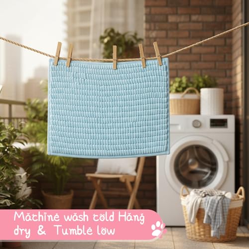 SHENLIU 8Pcs Guinea Pig Cage Liner 16x12 Inch Rabbit Cage Liner Bedding Reusable Guinea Pig Mat Pad Washable Training Pad Animal Sleeping Bedding Mat for Small Animals, Bunny (Gray, Green, Pink, Blue)