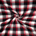 Barcelonetta | Fleece Fabric | Blanket Fabric | 36"X60" | Polar Fleece | Soft, Plush, Anti-Pill | Poncho, Pillow Cover, PJ Pants, Cushion, Liners, Eye Mask (Black Red Plaid, 1 Yard) - color: Black Red Plaid, size: 1 Yard