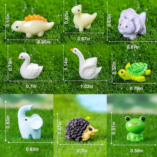 45pcs Mini Resin Animal Styles Tiny Resin Animals Décor | Mini Resin Tiny Animal for Micro Favors Garden Landscape Accessories Crafts Decor