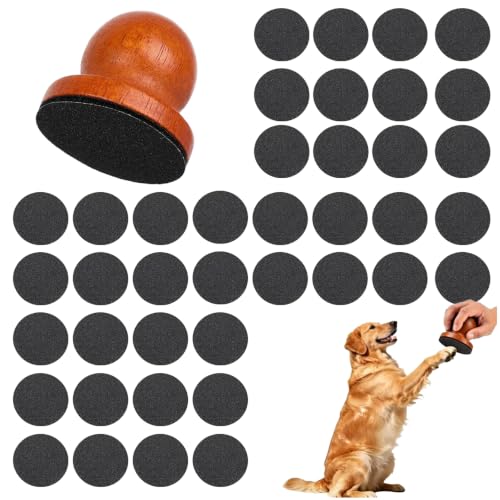 31 Pcs Dog Nail File, Wooden Manual Dog Cat Nail Filer for Scratch Board with 30 Replaceable Discs