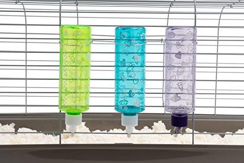 Lixit® Critter Bright Water Bottles for Hamsters, Rabbits, Chinchillas, Ferrets, Guinea Pigs and Other Small Animals - Made in USA (Blue (Pack of 1), 16 Ounce) - color: Blue (Pack of 1), size: 16 Ounce
