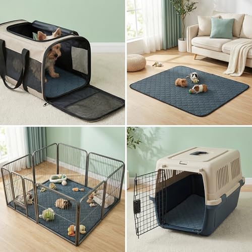 4 Pack Guinea Pig Cage Liners - Washable Guinea Pig Pee Pads, Waterproof Reusable & Anti Slip Guinea Pig Bedding Fast and Super Absorbent Pee Pad for Small Animals Rabbit Hamster Rat - size: 24" 47"（4 pack Polyester）