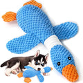 Vitscan Upgraded Goose Indestructible Dog Toys for Aggressive Chewers | Dog Chew Toys for Aggressive Chewers Small Medium Large Breed, Crinkle Squeaky Plush Puppy Chew Toys for Teething, Duck Toys - color: Blue goose - pineapple plush