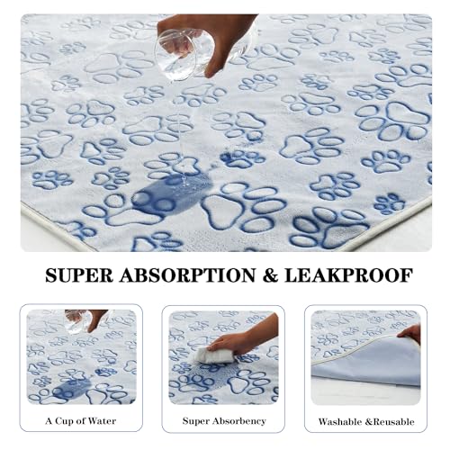 Reusable Puppy Pads, Washable Pee Pads, Leakproof 23"x 36" 2 Pack | High Absorbency Dog Training Pads, Wee Wee Pads With Waterproof Non-Slip Base For Indoor Potty, Crates, Playpen & Senior Dogs - size: 23x36(pack of 2)-Gray