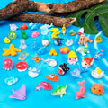 44 Pcs Mini Ocean Resin Animals 44 Styles Resin Animals Figurines Bulk for Fairy Garden Miniature Dollhouse Accessories Hide Crafts Decor - style: 44Pcs-Ocean