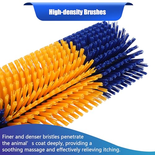 2pcs, Horse Brush, Livestock Scratching Brush, Goat Brush, Goat Scratching Post, Includes 8 Screws, Livestock Scratcher For Horses, Cows, Goats & Pigs Promotes Cleanliness & Skin Health