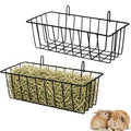 2 Pcs Rabbit Hay Feeder, Hay Rack for Rabbits Bunny Hays Feeder Rabbit Metal Rack Hays Holder for Guinea Pig Small Animals Grass Racks for Bunny Chinchilla Cage Reduce Mess, 9x4x3 Inch