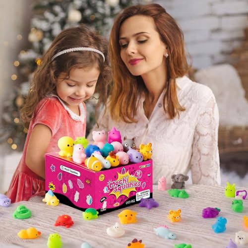 30 Pack Squishy Toys for Kids, Mini Mochi Squishies, Cute Kawaii Animal Squishy Pack, Soft Fidget Toys, Sensory Squeeze Toys, Party Favors, Goodie Bags Stuffers for Kids, Classroom Prizes