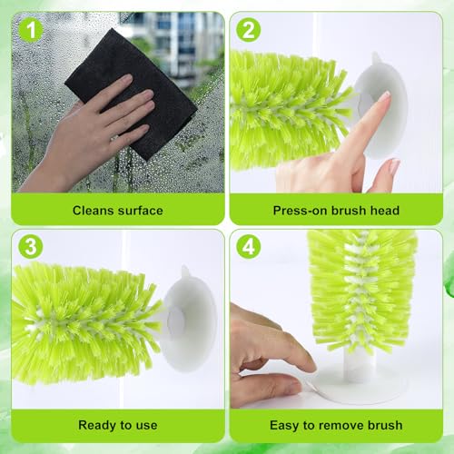 2pcs Turtle Brush, Turtle Shell Brush with Suction Cup Turtle Shell Scratcher Tortoise Shell Cleaning Brushes Turtle Exfoliate Brush Turtle Scrub Brush Aquatic Tortoise Tank Supplies