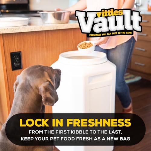 Gamma2 Vittles Vault Pet Food Storage Containers - Sealed Dog and Cat Food Storage Container, Fits up to 80lbs, Made in the USA - [14" L x 28" H] | Made in USA, 14 inch long by 28 inch tall, airtight lid keeps kibble fresh and pests out, a durable home pa