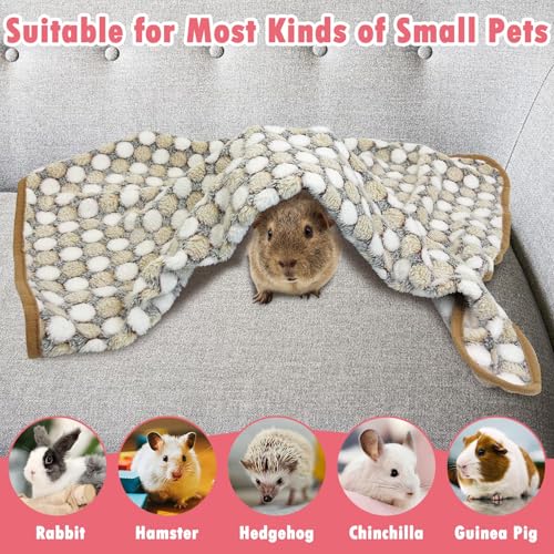 PINVNBY 6 PCS Guinea Pig Blankets Soft Fleece Bedding for Guinea Pigs Cage Washable & Reusable Small Animal Sleep Mat Pad for Hamster Ferret Chinchilla Hedgehog (24 x 16 Inch) - size: 24" x 16"(6 PCS)