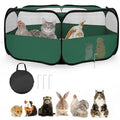 Small Animal Playpen with Mesh Cover & Waterproof Bottom Cat Tent Chicken Brooder Rabbit Guinea Pig Cage Playpen for Small Animals Indoor Outdoor Use - color: Deep Green