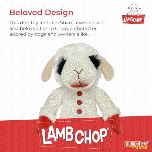 Multipet Standing Lamb Chop 13" Dog Toy - size: 13" Standing, style: White