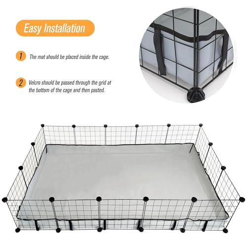 DZWLKJ Guinea Pig Cage Liner Tarp Bottom Waterproof and Washable Base Also for Rabbits, Bunny, Chinchesillas, Hedgehog, Ferrets and Other Small Animals(36x60 inches) - size: C&C 3x5(36x60 inches)