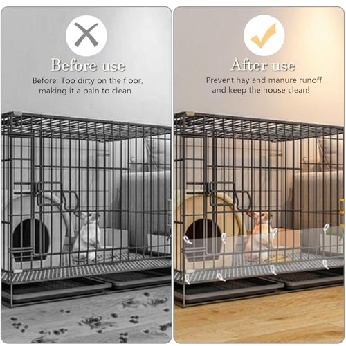 Pet Cage Liner Protection, Rabbit Cage Plastic Panels, 18 PCS Cage Urine Guard for Rabbit, Guinea Pig, Hamster, Hedgehog, Chinchilla, Ferret, Bunny - Transparent, 11.8"x5.9" - size: 18PCS,11.8"x5.9"