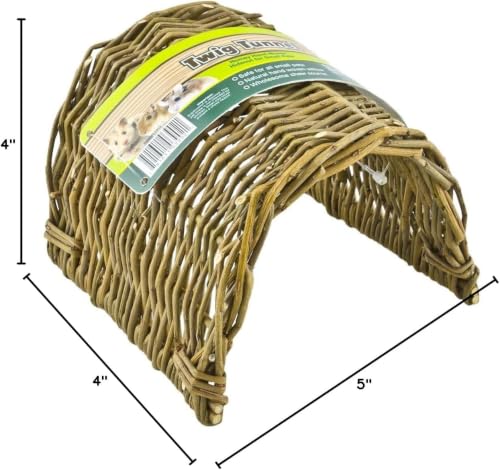 Ware Manufacturing Hand Woven Willow Twig Tunnel Small Pet Hideout, Small