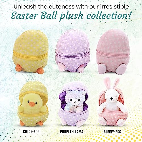 Easter Stuffed Animal - 6 inch - Surprise Zip up Egg Hideaway Springtime Inspired Plush Toy Gift for Kids, Boys and Girls - Easter Mother's Day Birthday (Chick-Egg) - color: Chick-egg
