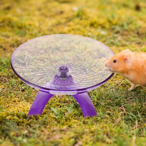 POPETPOP Silent Hamster Running Wheel 7.08 Inch Exercise Wheel for Hamsters Gerbils Hedgehogs Squirrels Quiet Small Pet Running Toy for Daily Activity - color: Purple