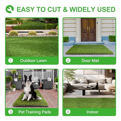 Artificial Grass Turf for Dogs - 6ft x 8ft, 1.38in Faux Grass Rug for Indoor/Outdoor, Pee Pad for Potty Training, Turf Mat for Pets - size: 6 ft X 8 ft