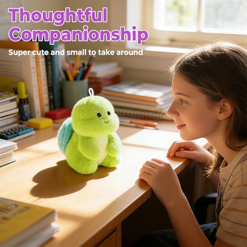 Ditucu Palm-Sized Turtle Stuffed Animals Cute Soft Plush Doll Small Plushies Toys Gifts for Kids Green 6 inch - style: Turtle B