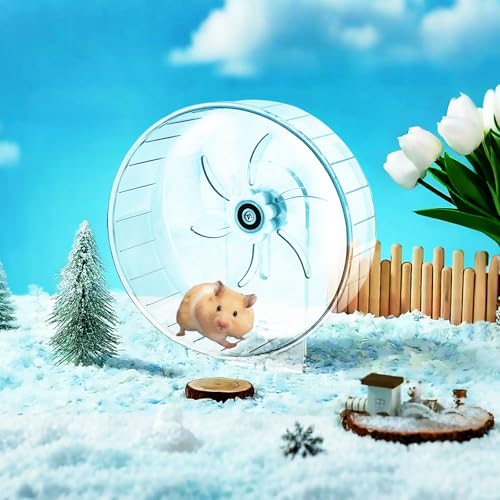 Silent Hamster Exercise Wheel - Hamster Toys Cages Accessories 7.9 Inch Running Spinner with Adjustable Stand Quite Runner for Small Animal Pet Gerbil Dwarf Syrian Hedgehog Rat Mouse Mice - size: 7.9 inch with acrylic stand