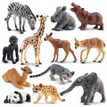 Toymany 12PCS Forest Animals Baby Figurines, Realistic Woodland Animals Figures Toys Includes Elephant, Mountain Lion, Giraffe and Deer Cubs, Cake Toppers Christmas Birthday Gift for Kids Toddlers - style: Baby Wild Animals
