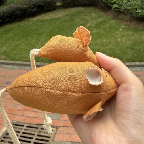 Big Mouse Cat Toys with Catnip, 6 Pcs Large 5inch Size Mice for Indoor Cats | Handcrafted, Catnip & Silvervine Blend,Interactive Play,Adult Cats and Kittens, Encourages Cuddling, Chasing, Kicking - size: Large