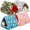 Cinnvoice 4 Pcs Guinea Pig Hideout, Guinea Pig Bed Tunnel, Rabbit Washable Small House Cage Accessories for Bunny Hedgehog Mouse Chinchillas Hamsters Ferrets Bearded Dragons Rats(Wonder Tale,9.8 in) - size: 9.8 in, style: Wonder Tale