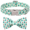 ARING PET Christmas Dog Collar with Bow, Cute Xmas Green Christmas Tree Bowtie Pet Collars for Puppy Small Medium Large Girl Boy Dogs-XS - color: Christmas-Green Tree, size: X-Small (Pack of 1)