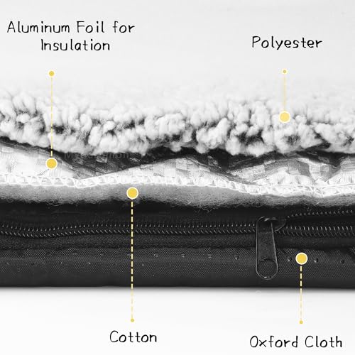 Mygeromon Guinea Pig Cage Liner Washable Rabbit Bedding Mats Gray | Small Animal Pad, for Winter Warm, 19.5×15.5 Inches