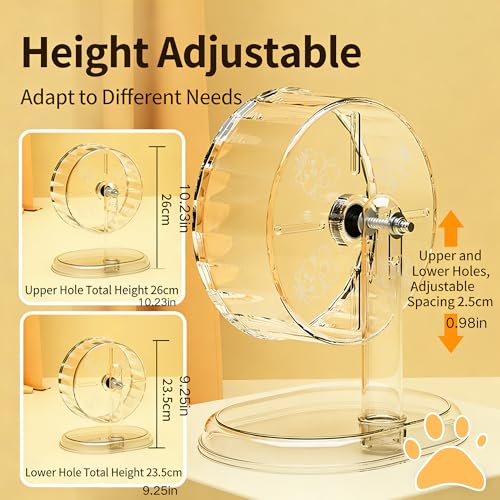 Silent Hamster-Wheel 7.1 Inch, Nonslip Spinning-Wheel, Exercise Hamster-Toys Platform for Hamster Cage Rat Cage Mouse Cage Small Pet Accessories for Hedgehog Gerbil Chinchilla Guinea Pig