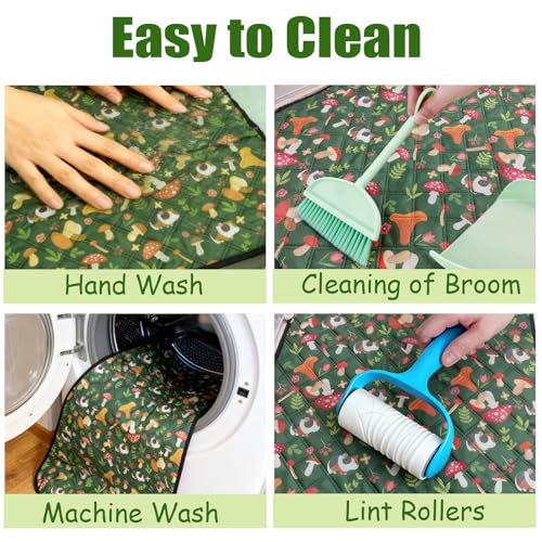 2 Pcs Guinea Pig Cage Liners 47 x 24 Washable Cage Pads Rabbit Bedding Reusable Absorbent Pee Pads for Small Animals Bunny Ferret Chinchilla Hamster (Green, 47×24'') - size: 2 Pcs 47×24''