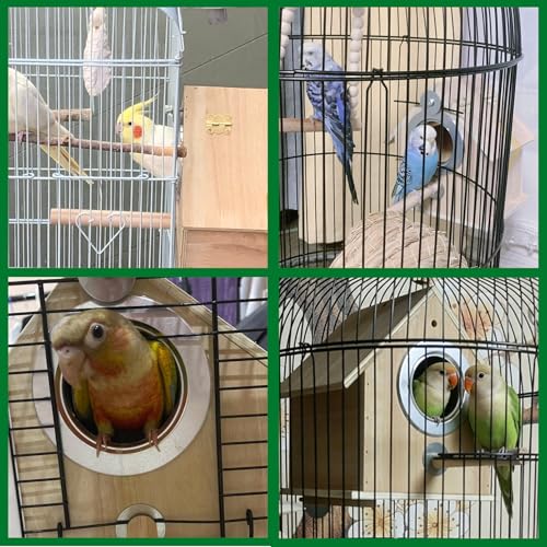 kathson Cockatiel Nesting Box,Bird Nest House,Parakeet Breeding Mating Hut,Parakeet Nesting Box for Budgie,Lovebirds,Conure,Canary,Finch and Small Medium Birds,XL - size: XL
